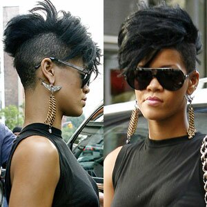 Rihanna Mohawk on Rihanna New Haircut Photos  Shaved Head  Hairdo Like Cassie  Pictures