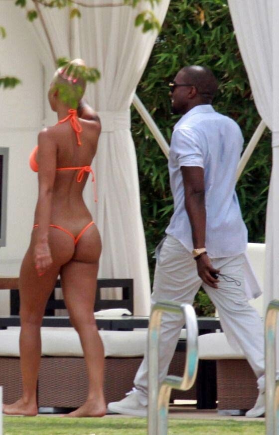 amber rose kanye west beach. Amber Rose Sexy Bikini Photos