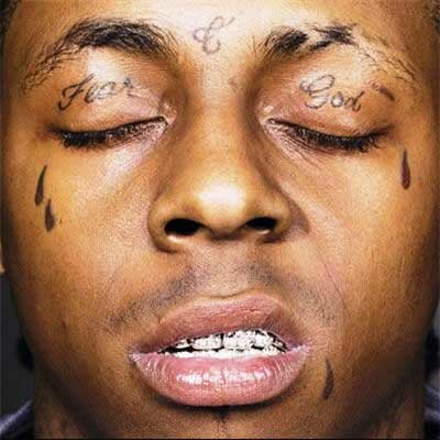 face tattoo. Photo of Lil Wayne face tattoo