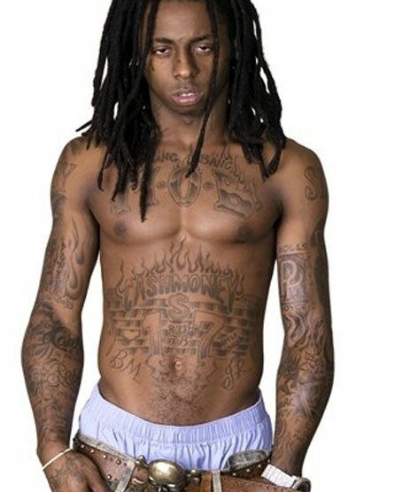 rapper tattoos. Rapper Lil Wayne tattoos