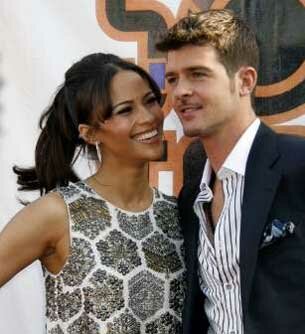 Robin Thicke and Paula Patton