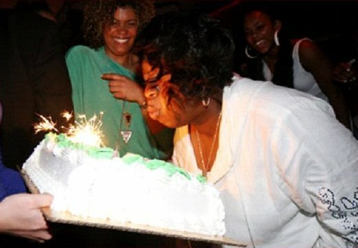Missy Elliot Blows Out Birthday Candles