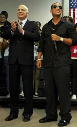 Daddy Yankee and Republican John McCain