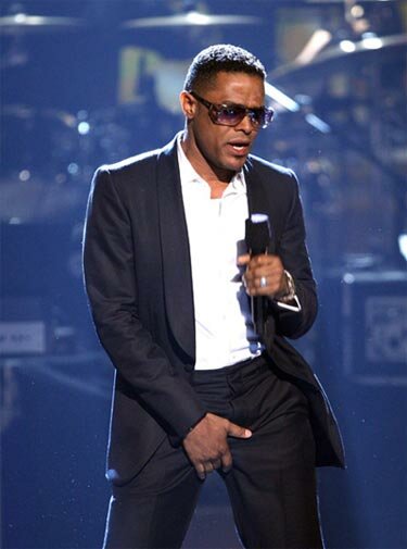 Singer Maxwell Performs on Stage