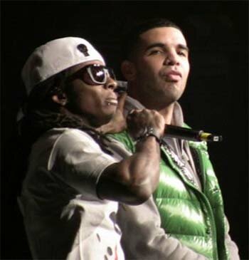 Photo of rapper Drake and Lil Wayne