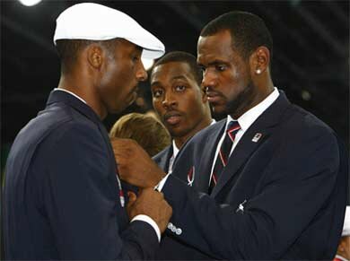 Photo of Kobe Bryant and Lebron James at the 2008 Beijing Olympics
