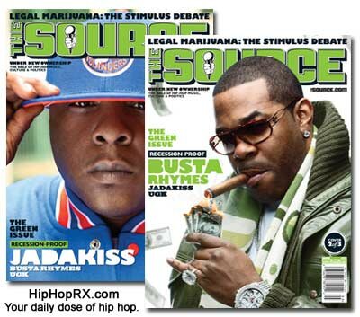 Busta Rhymes and Jadakiss Source Magazine Covers April - May 2009 Green Edition
