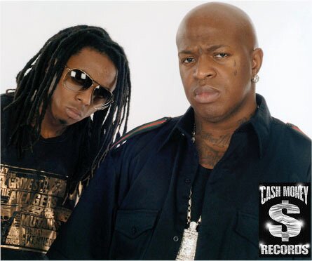 Lil Wayne and Birdman photo with Cash Money Records logo