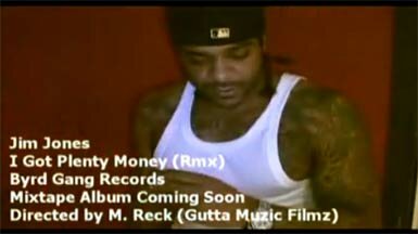 Jim Jones studio video I Got Plenty Money remix