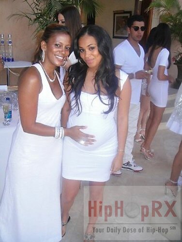 Photo of pregnant Lauren London taken at Diddy All White Party - July 4th, 2009