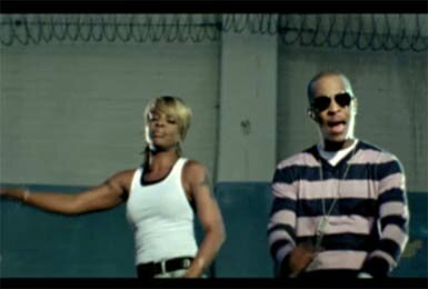 Photo of rapper T.I. featuring Mary J Blige in the music video Remember Me