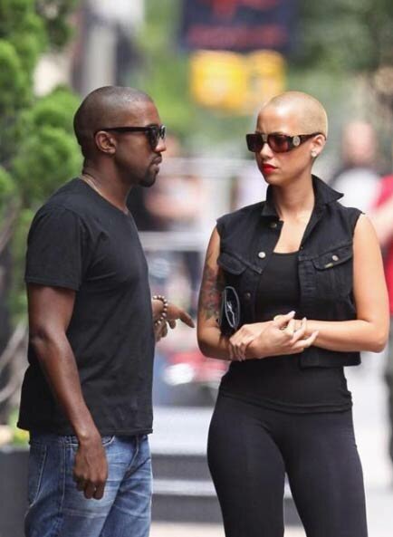 Photo of Kanye West and Amber Rose outside of Mercer Hotel in NY