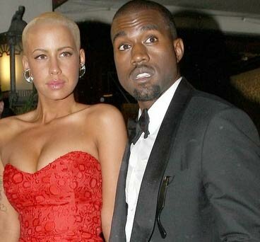 Photo of model Amber Rose and Kanye West