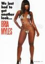 Photo of honey Bria Myles in sexy zebra print bikini - Black Men Magazine 40 On 40