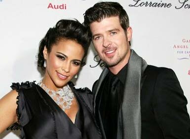 Photo of Robin Thicke and wife actress Paula Patton