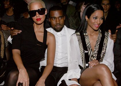 Photo of Amber Rose, Kanye West and Ciara at Givenchy Fashion Show