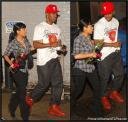 Photo of RnB singer Keyshia Cole and boyfriend NBA player Daniel Bobbie Gibson out on the town together