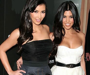 Picture of Kim Kardashian and Kourtney Kardashian