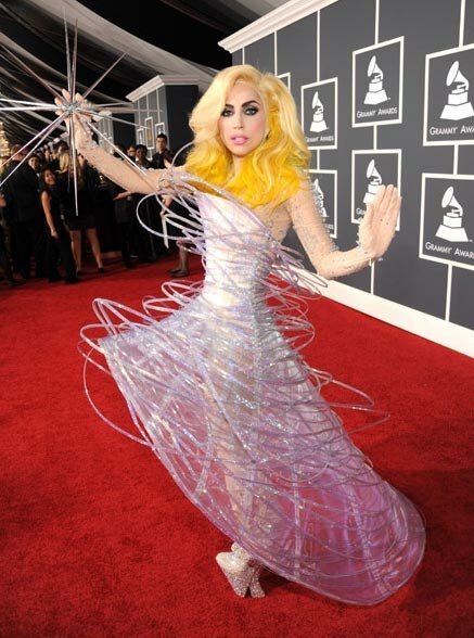 Photo of Lady Gaga on the red carpet Grammy Awards 2010 - Outrageous Outfit