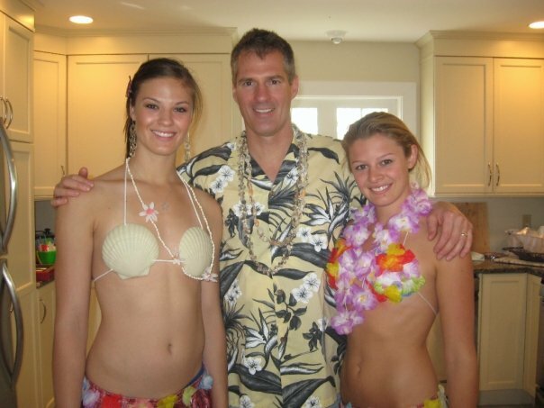 Photos of Senator Scott Brown and his two daughters, Ayla and Arianna