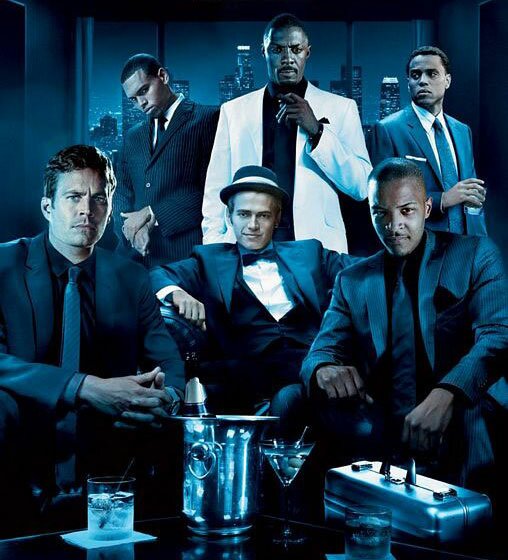 Photo of Takers movie promo picture starring T.I., Chris Brown, Matt Dillon, Paul Walker, and others