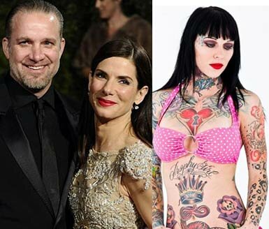 Photo of Jesse James, actress Sandra Bullock and Michelle Bombshell McGee