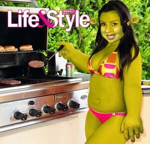 Photo of Kim Kardashian as Sexy Shrek