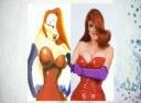 Photo of Annette Edwards and Jessica Rabbit Side by Side