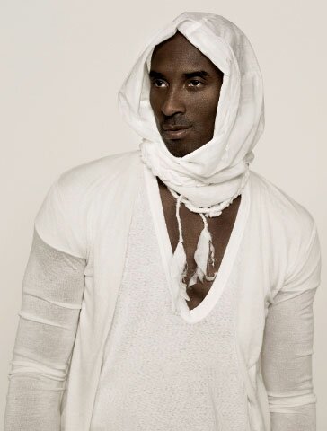 Photo of Kobe Bryant Los Angeles Times Magazine All White Photoshoot