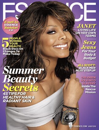 Picture of Janet Jackson on the cover of Essence Magazine 2010
