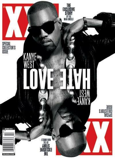 Photo of Kanye West on cover of XXL magazine - September/October 2010