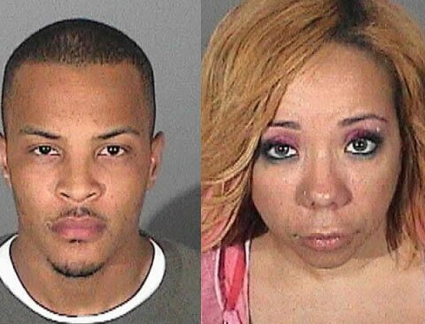 Photo of rapper T.I. and wife Tameka Tiny Cottle-Harris Mugshot from September 2010 Arrest
