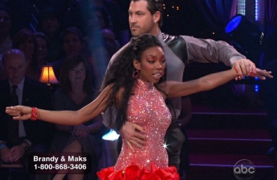 Photo of Brandy and Maksim Chmerkovskiy on Dancing with the Stars