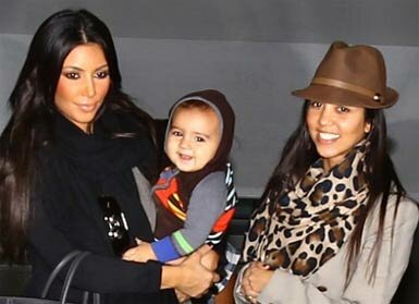 Photo of Kim Kardashian, Mason Disick and Kourtney Kardashian