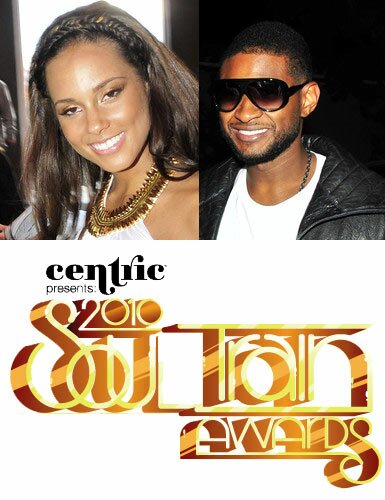 Photo of Alicia Keys and Usher for Soul Train Awards 2010