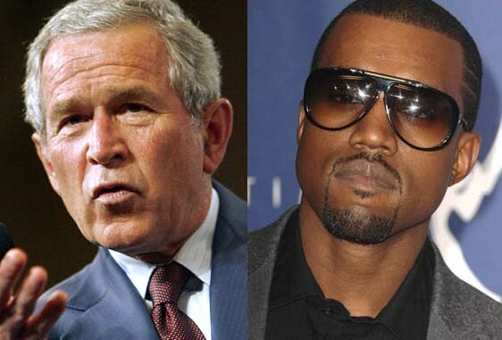 Pictures: George W. Bush and Kanye West