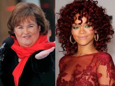 Picture of Rihanna and Susan Boyle