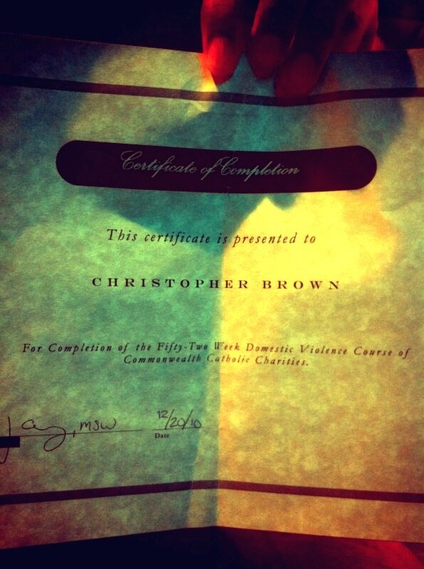 Chris Brown Domestic Violence Diploma