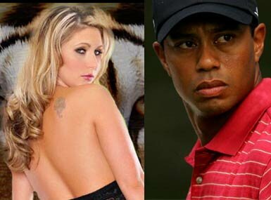 Photo of Devon James and Tiger Woods