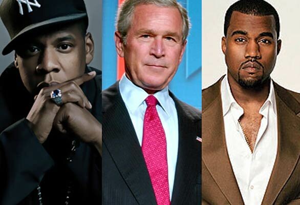 Photo of Jay-Z, Kanye West, President George W. Bush pictures