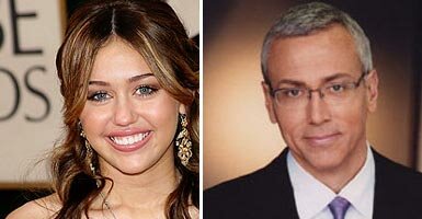 Photo of Dr Drew Pinsky and Miley Cyrus