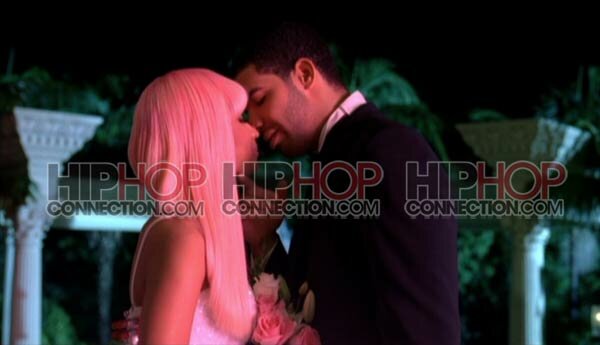 Nicki Minaj and Drake kissing in Moment 4 Life music video
