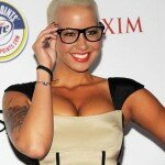 Picture of Amber Rose at the Maxim Hot 100 Party sporting nerdy glasses