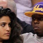 Picture of Lil Wayne at basketball game with new lady