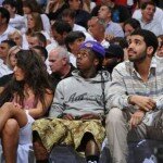 Photo of Lil Wayne at basketball game with new girlfriend